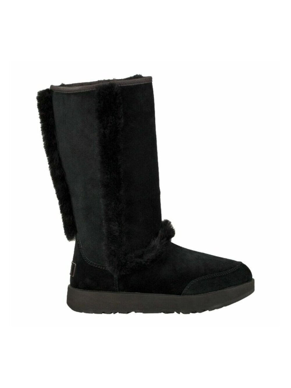 New! Ugg Sundance Genuine Shearling Waterproof Boot Black 6 1017511 DD27